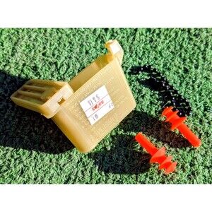 Military Issue Ear Plugs with Case & Chain Triple Flanged Ear Protection NOS